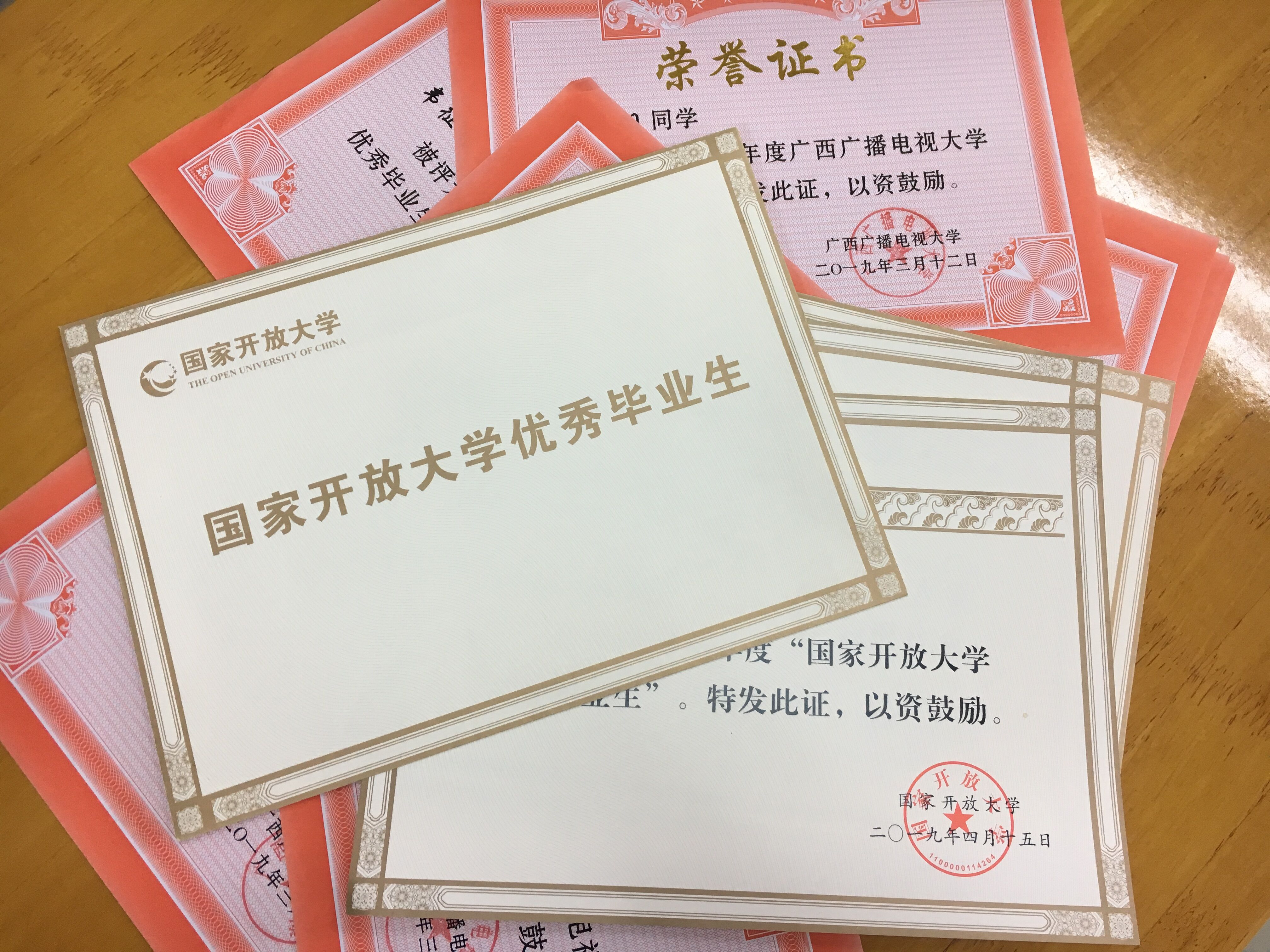 我校黄妮娃等七名同学"国家开放大学优秀毕业生"荣誉称号